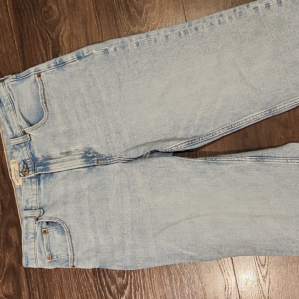 ❤️ ABERCROMBIE & FITCH ANKLE STRAIGHT ULTRA HIGH RISE JEANS, 14S (32 SHORT) - Picture 4 of 8